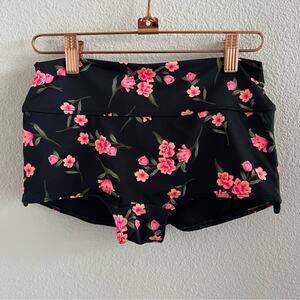 Victoria's Secret Pink Sport Floral Shortie Swim Active Running Brief Small